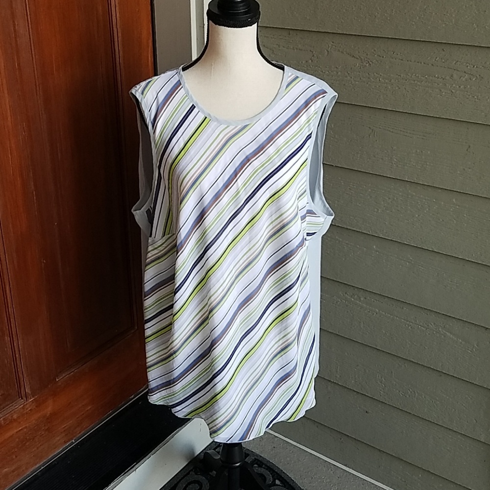 MAGGIE BARNES TANK TOP 30W stripes